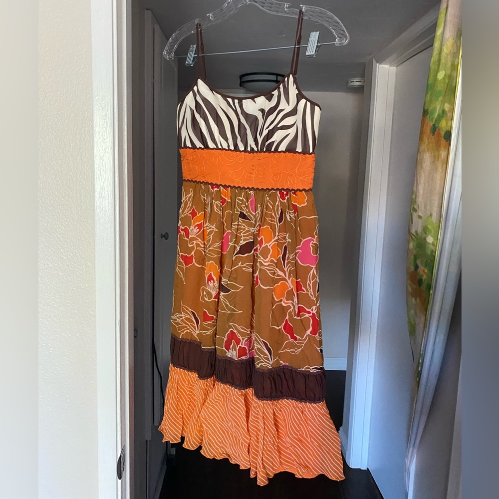 BCBG Paris Multicolor Silk Dress